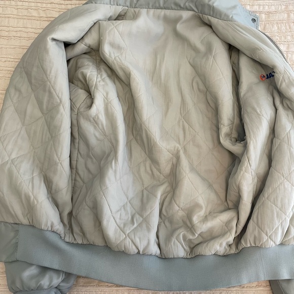 VINTAGE Unocal 76 Men’s Gas Station Jacket Sz. L, Light Green/Gray - Picture 5 of 10